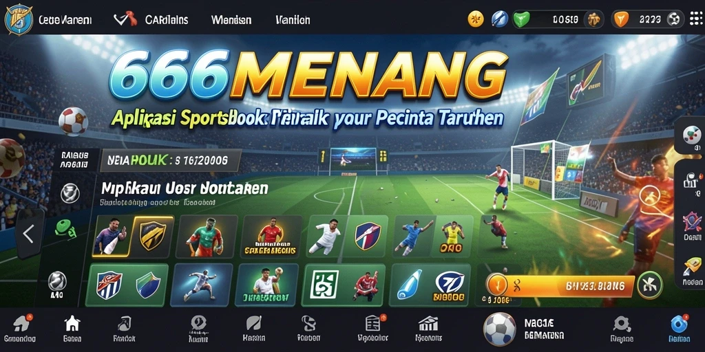 Tampilan utama gameplay Sportsbook di 666MENANG yang menarik.