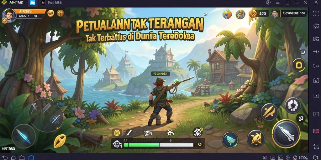 Tampilan gameplay AIR168 menampilkan petualangan epik dalam dunia terbuka.