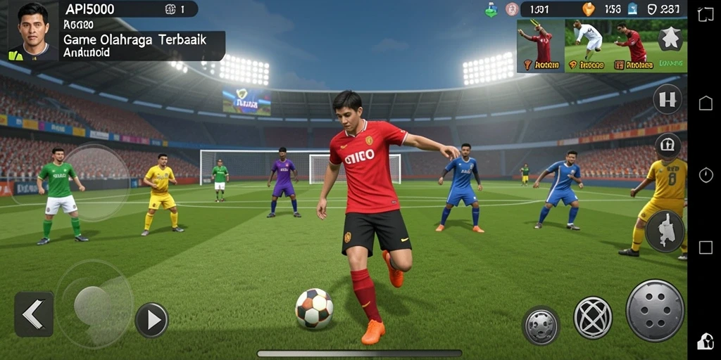Screenshot menampilkan aksi seru dalam gameplay olahraga di API5000.
