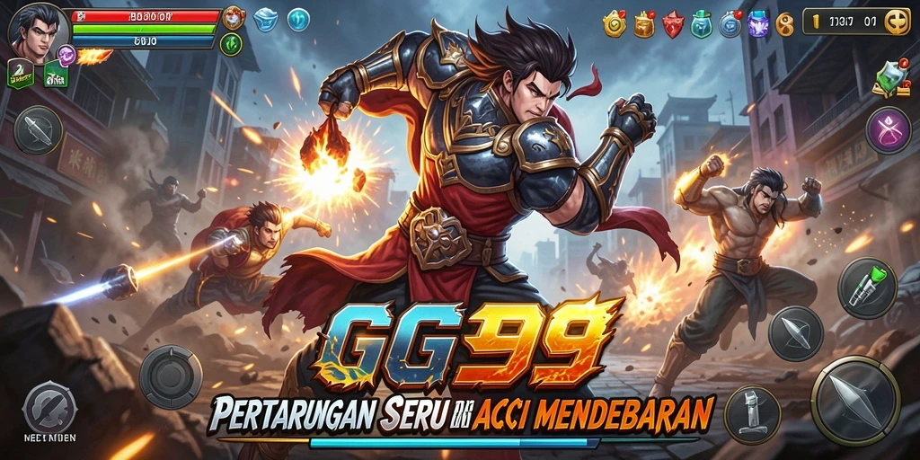 Tampilan aksi seru dalam gameplay GG999 yang mendebarkan.