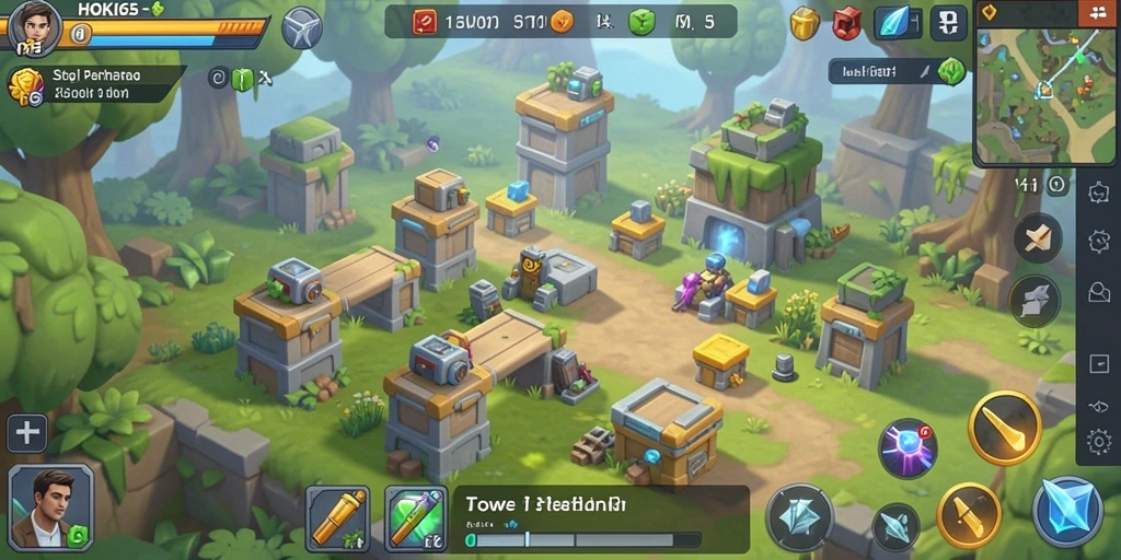 Gameplay seru HOKI65 dengan menara pertahanan yang dinamis.
