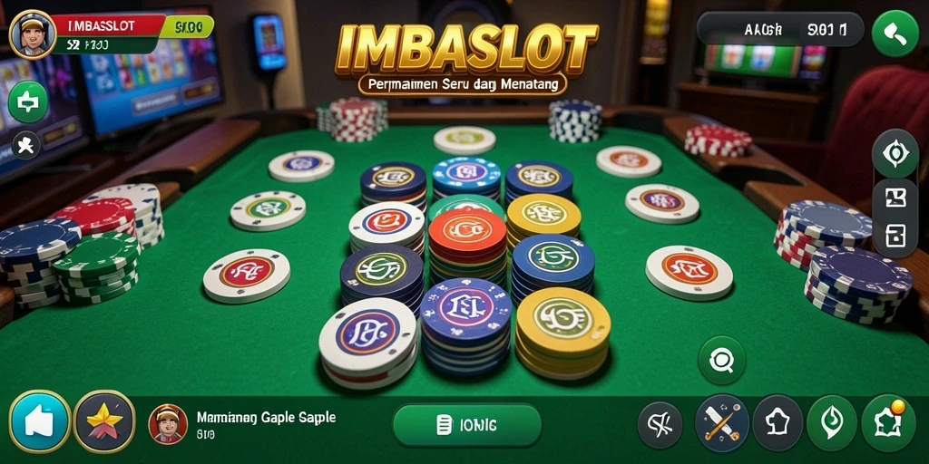 Tampilan gameplay seru IMBASLOT dengan fitur Gaple menarik.