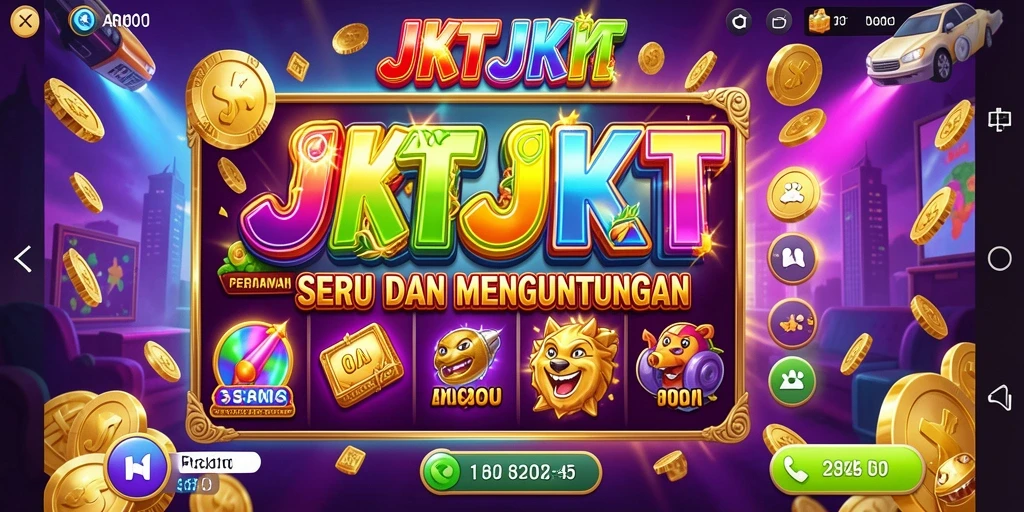 Screenshot JKTJKT menunjukkan gameplay mesin slot yang mendebarkan.