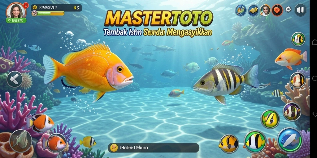 Tangkapan layar permainan MASTERTOTO menampilkan aksi seru dalam menangkap ikan.