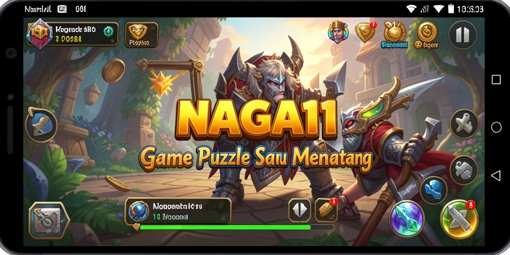 Tampilan gameplay utama NAGA11 dengan berbagai puzzle menantang.