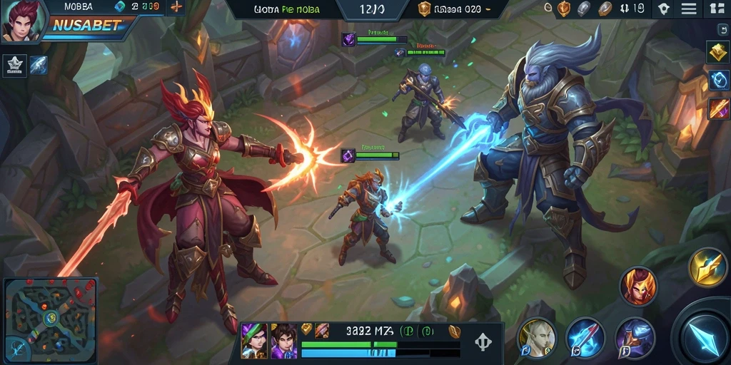 Tampilan gameplay seru dalam NUSABET dengan pertarungan epik.