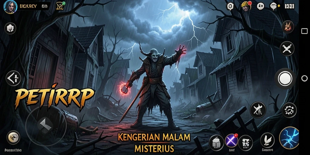 Tangkapan layar menampilkan suasana mencekam dari gameplay PETIRRP.