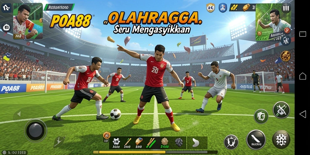 Screenshot gameplay POA88 menampilkan aksi olahraga yang mendebarkan.