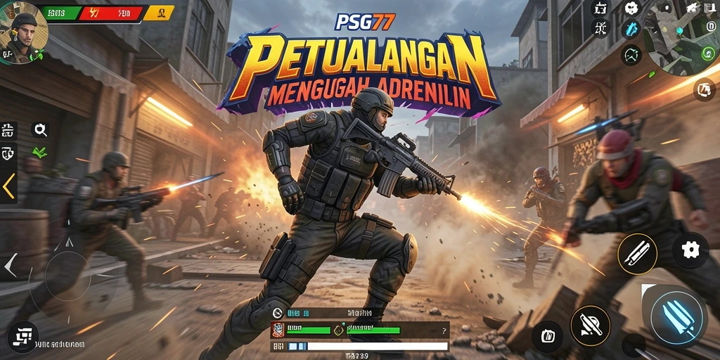 Screenshot PSG77 menunjukkan intensitas aksi di setiap pertarungan gameplay.