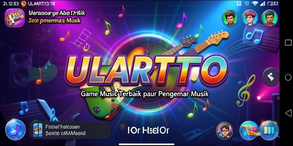 Tampilan menarik gameplay ULARTOTO dengan berbagai lagu.